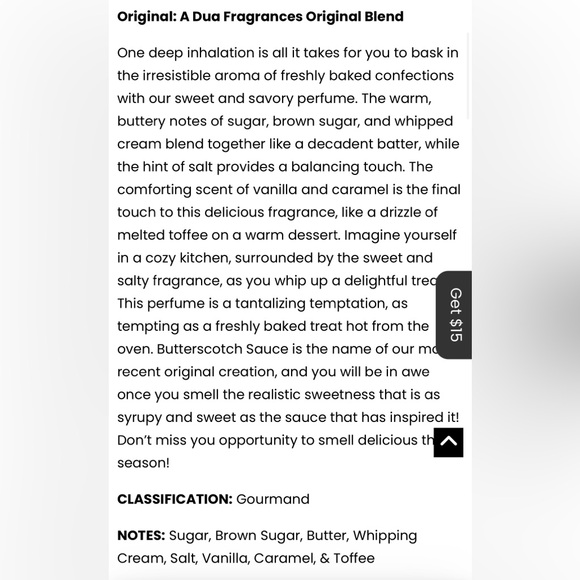 Dua Brand Butterscotch Sauce Parfum 30ml NWOB - Picture 9 of 10